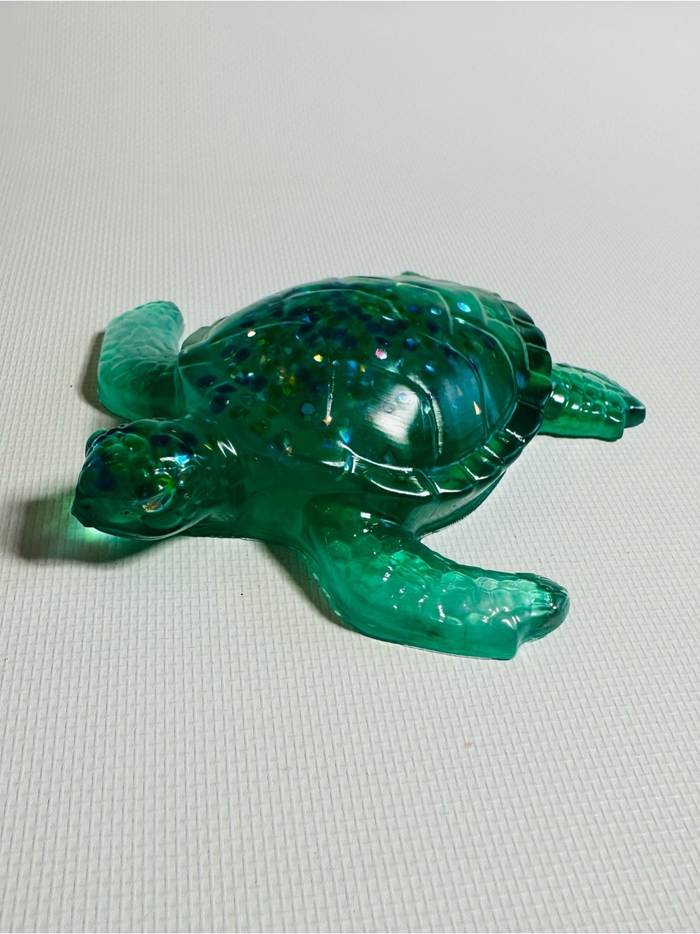 Hand Crafted Resin Glitter Sea Turtle Figurine